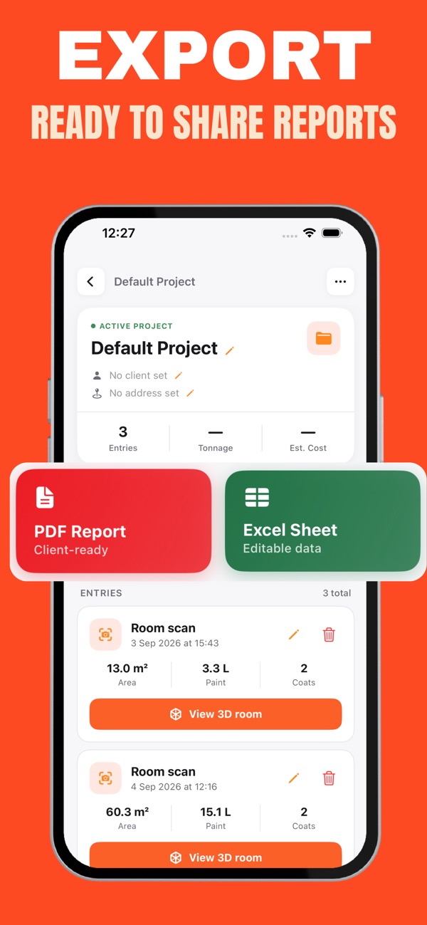 Paint Calculator & Estimator app screenshot